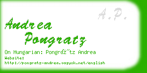 andrea pongratz business card